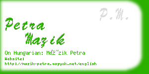 petra mazik business card